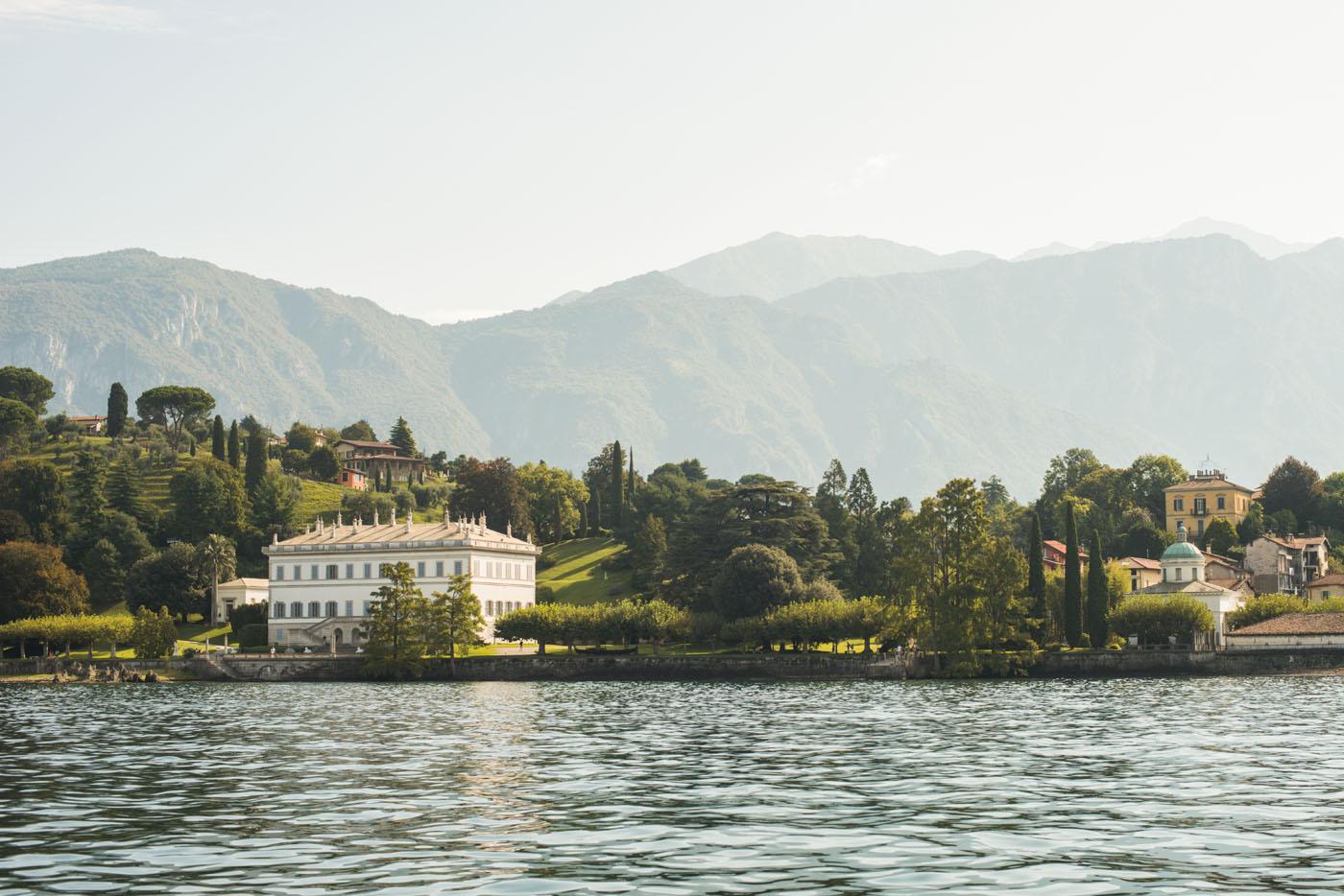 Villa Melzi and its park on the shore of Lake Como in Bellagio