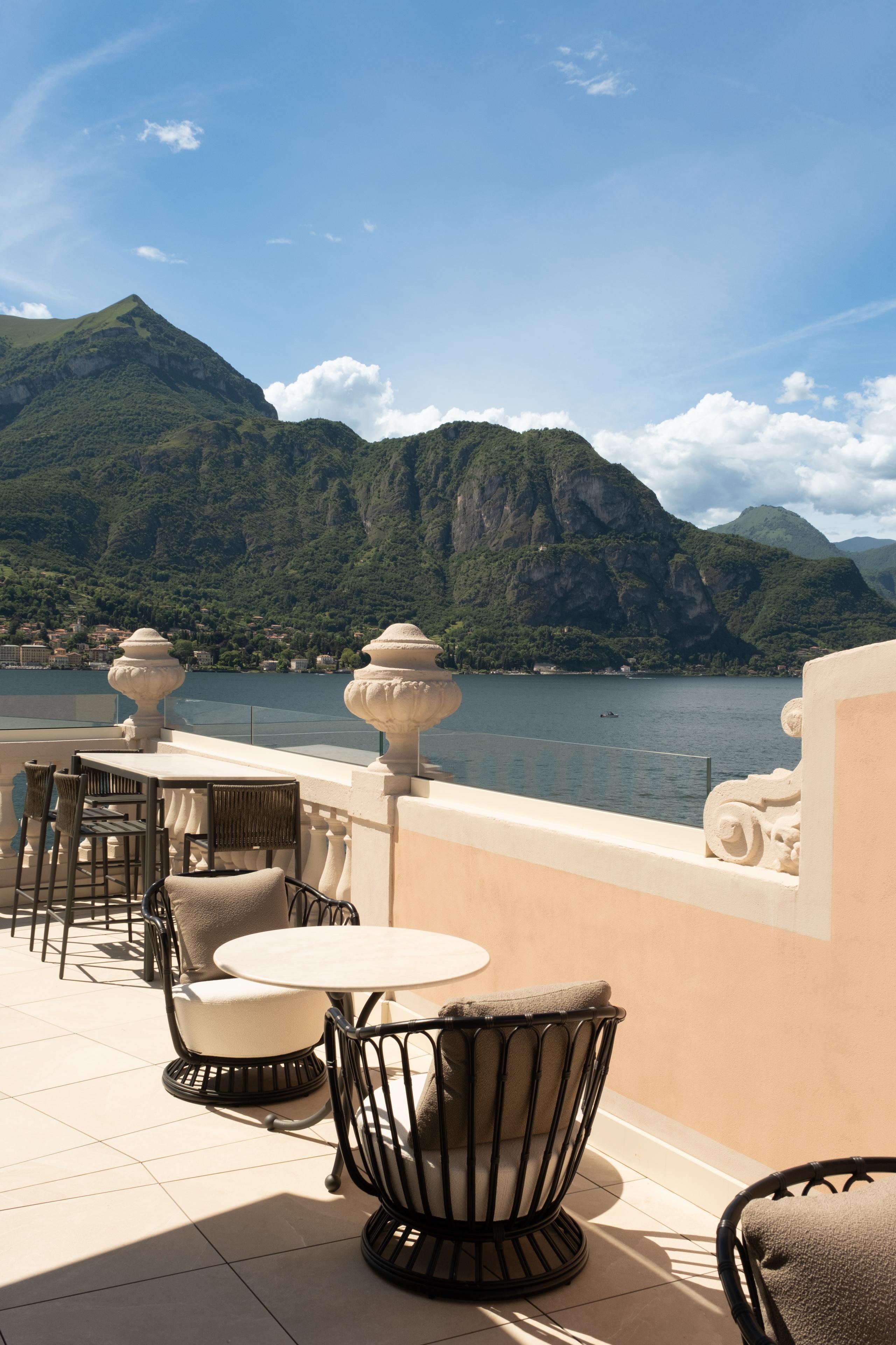 Palazzo Genazzini rooftop terrace overlooking Lake Como